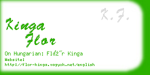 kinga flor business card
